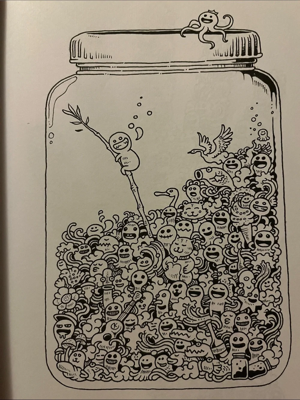 Doodle Invasion Coloring Book by Kerby Rosanes